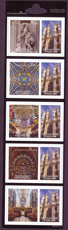 (image for) UK0180 Westminster Abbey Universal Mail Stamps Dated: 12/16